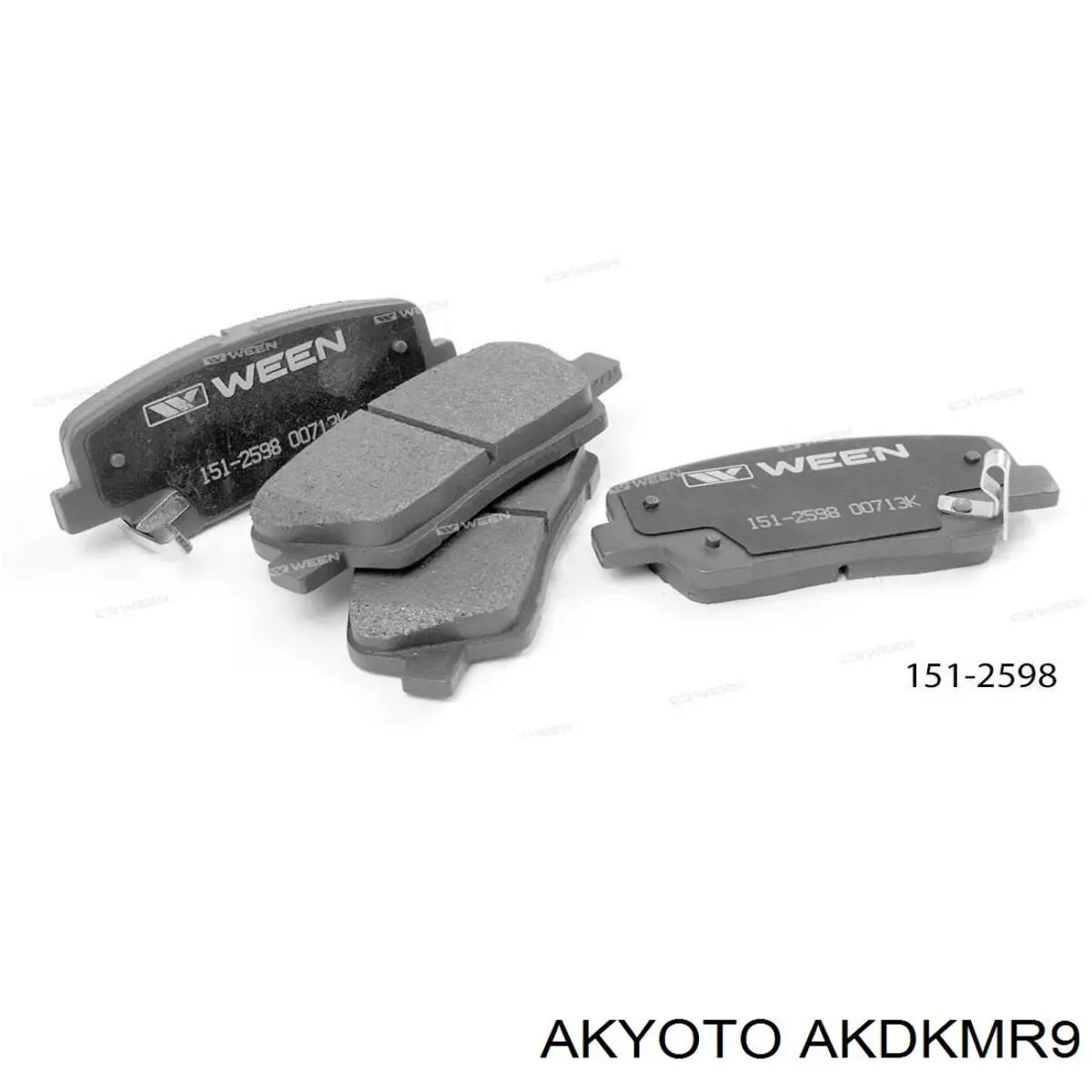 AKDKMR9 Akyoto Колодки гальмівні задні, дискові