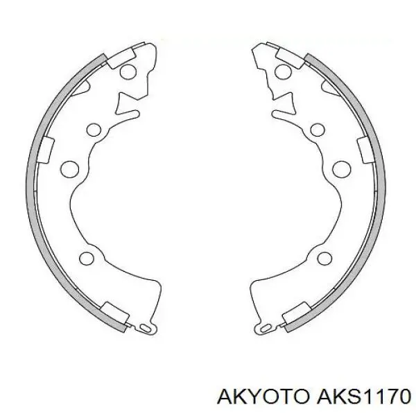 Колодки гальмові задні, барабанні Akyoto AKS1170 ціна, від 15.92 USD