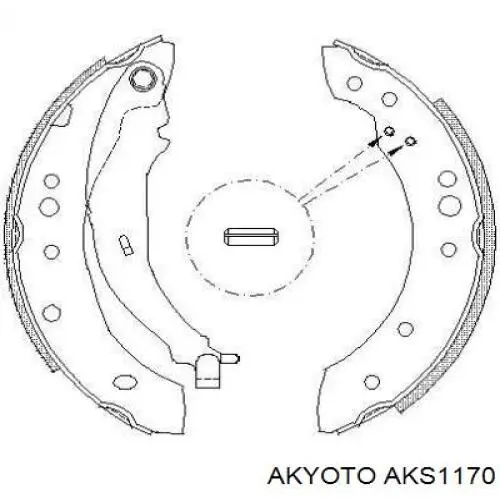AKS1170 Akyoto колодки гальмові задні, барабанні