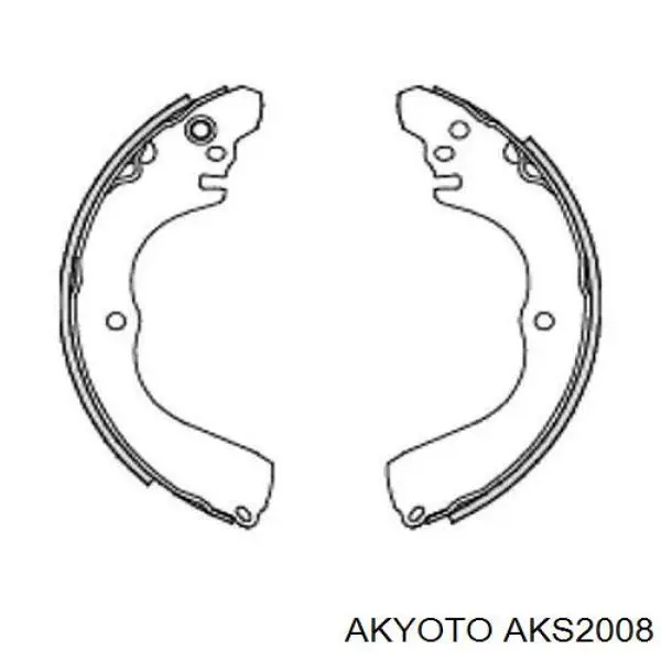 AKS2008 Akyoto колодки гальмові задні, барабанні