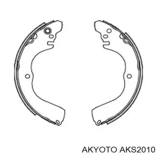 AKS2010 Akyoto Колодки гальмівні задні, барабанні