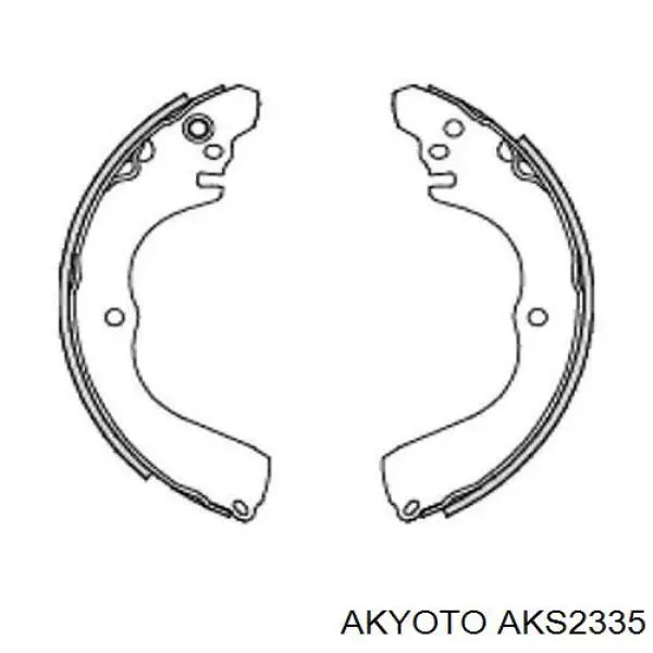 Купити AKS2335 Akyoto Колодки гальмові задні, барабанні