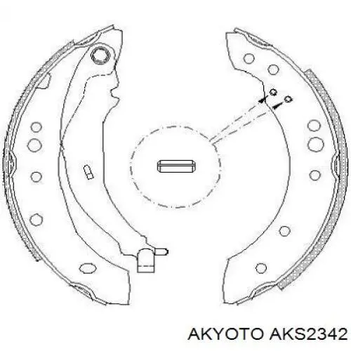 AKS2342 Akyoto Колодки гальмівні задні, барабанні