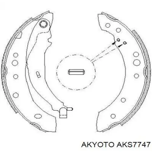 Купити AKS7747 Akyoto Колодки гальмові задні, барабанні
