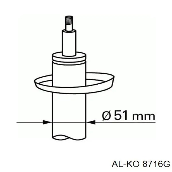 8716G Al-ko Стійка передня