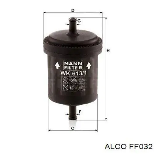 FF032 Alco фільтр паливний