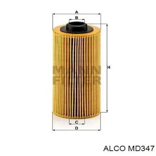 MD347 Alco фільтр масляний