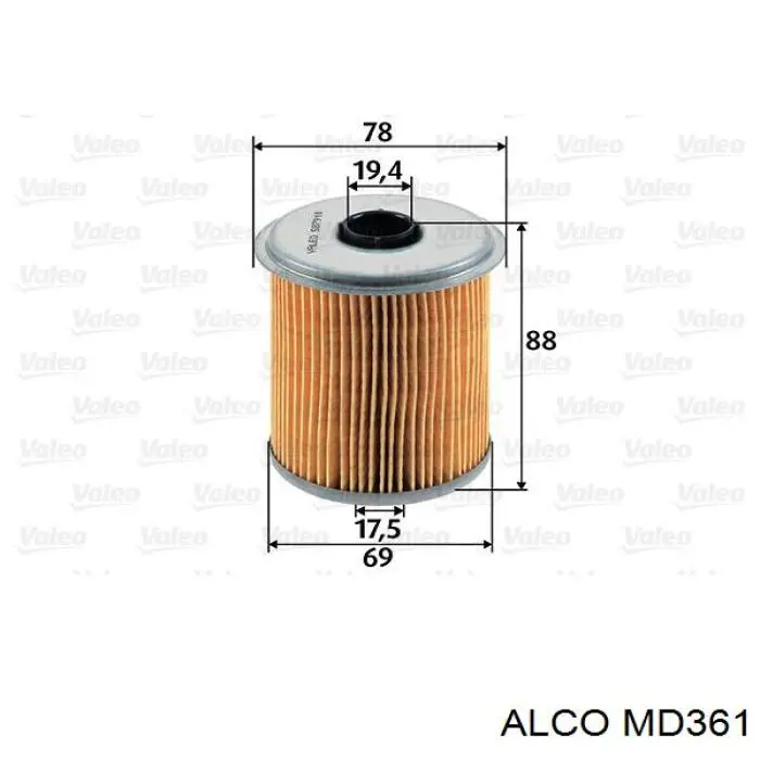MD361 Alco фільтр паливний