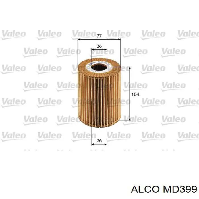 Масляний фільтр двигуна Alco MD399 ціна, від 5.76 USD