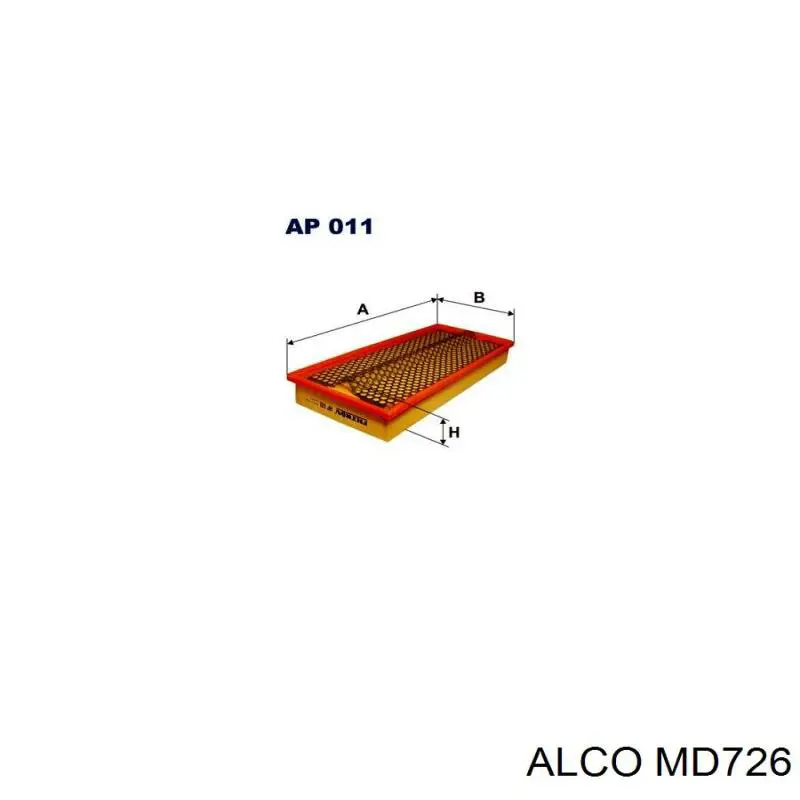 Фільтр повітряний MD726 Alco