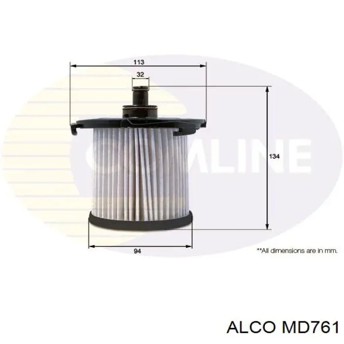 Фільтр тонкого очищення палива Alco MD761 ціна, від 22.03 USD