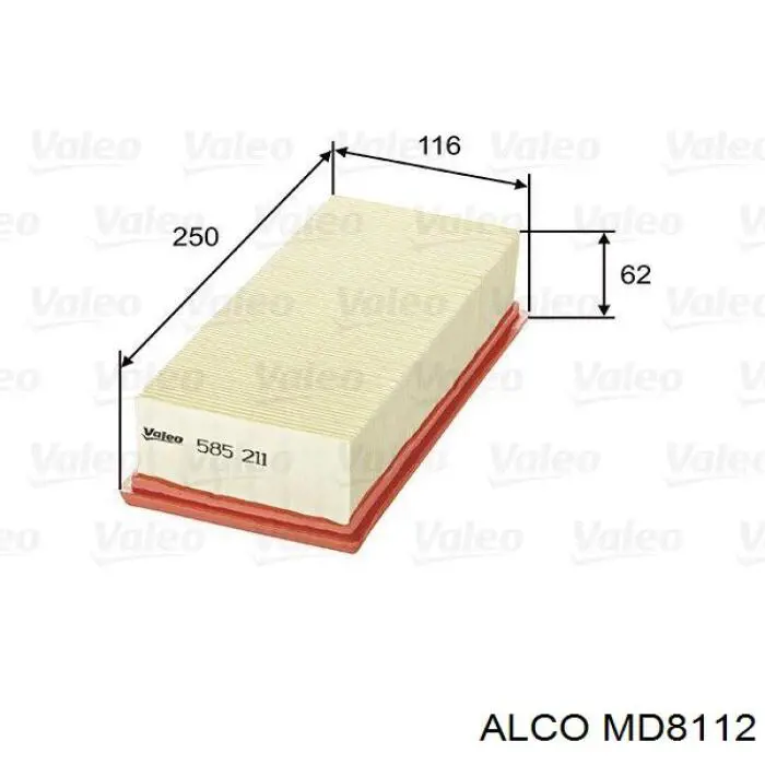 MD8112 Alco фільтр повітряний