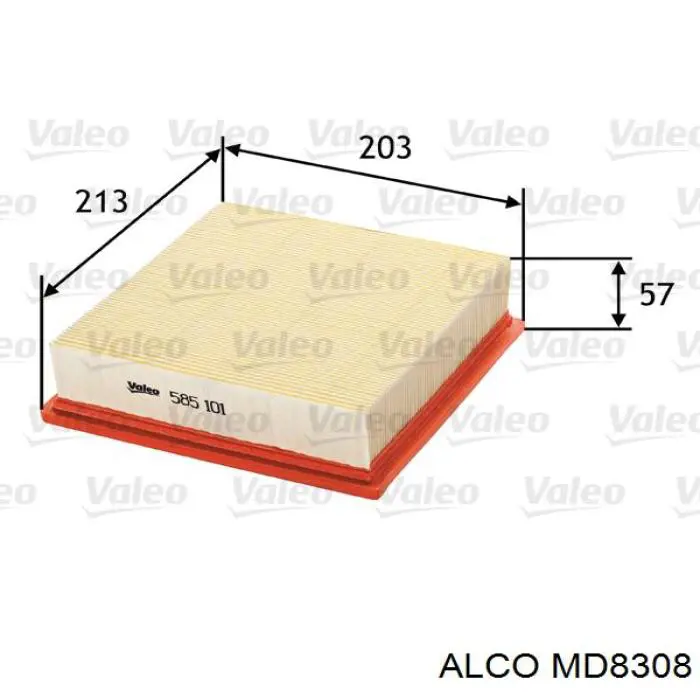 MD8308 Alco фільтр повітряний