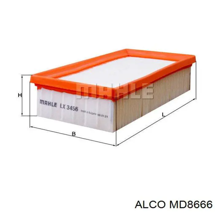 MD8666 Alco фільтр повітряний