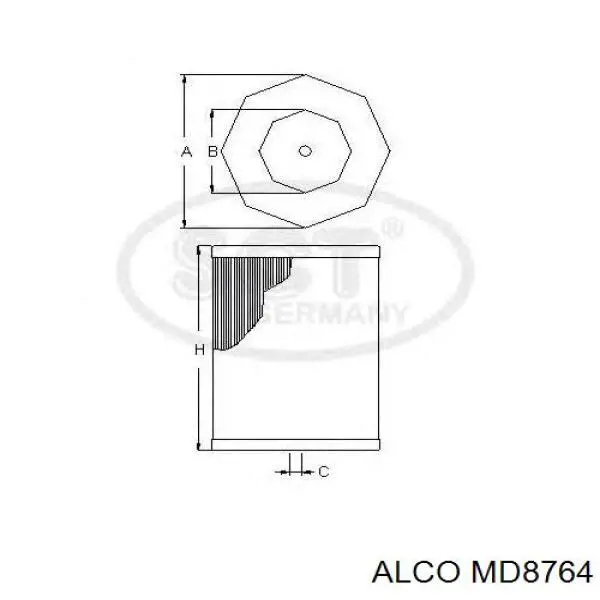 MD8764 Alco фільтр повітряний