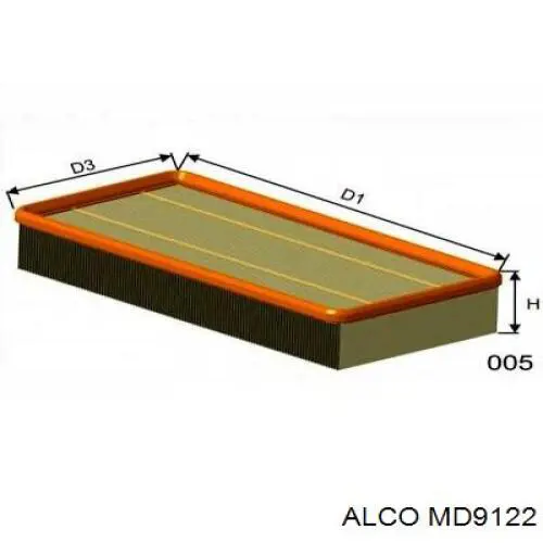MD9122 Alco фільтр повітряний