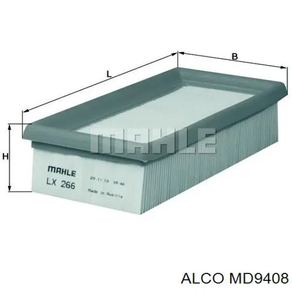 Фільтр повітряний MD9408 Alco