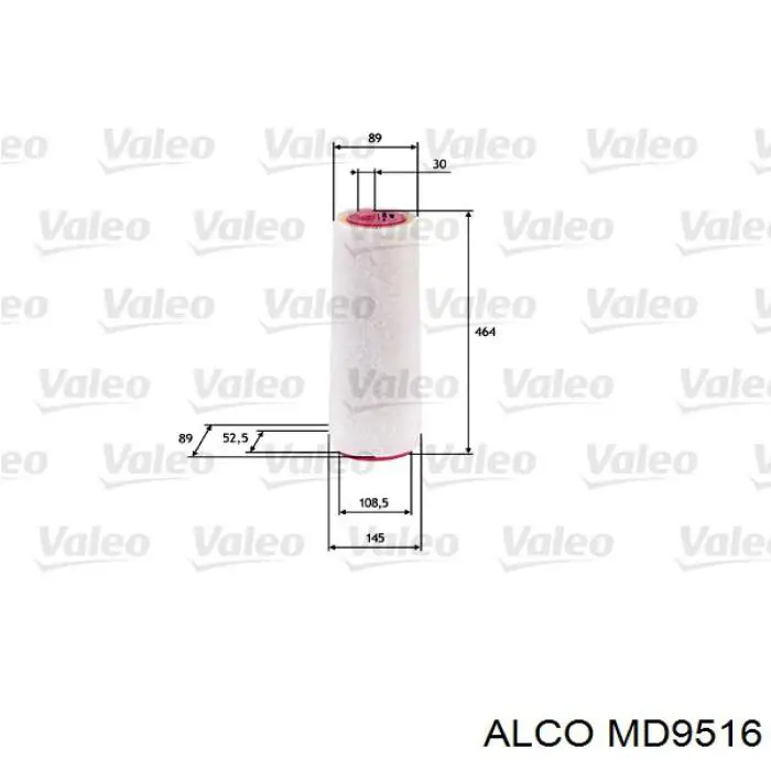 Фільтр повітряний Alco MD9516