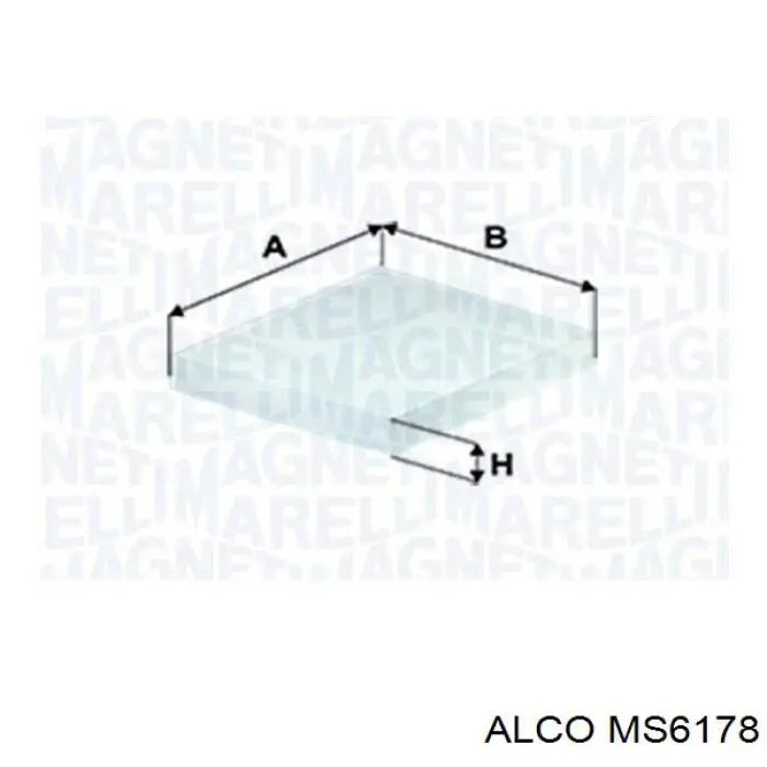 MS6178 Alco фільтр салону
