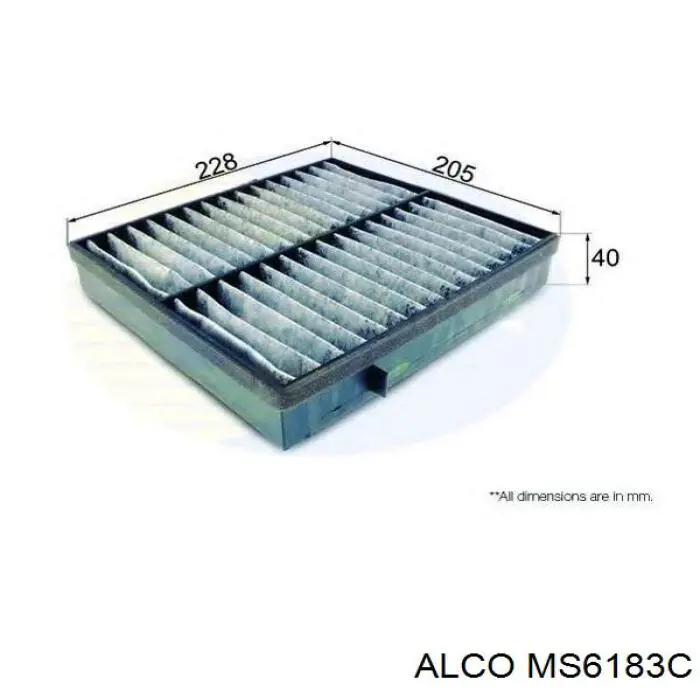 Фільтр салону MS6183C Alco