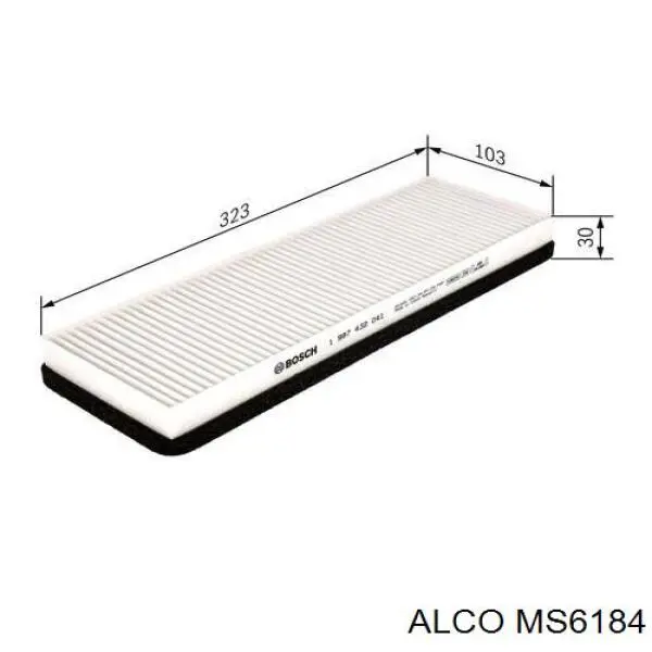 MS6184 Alco фільтр салону
