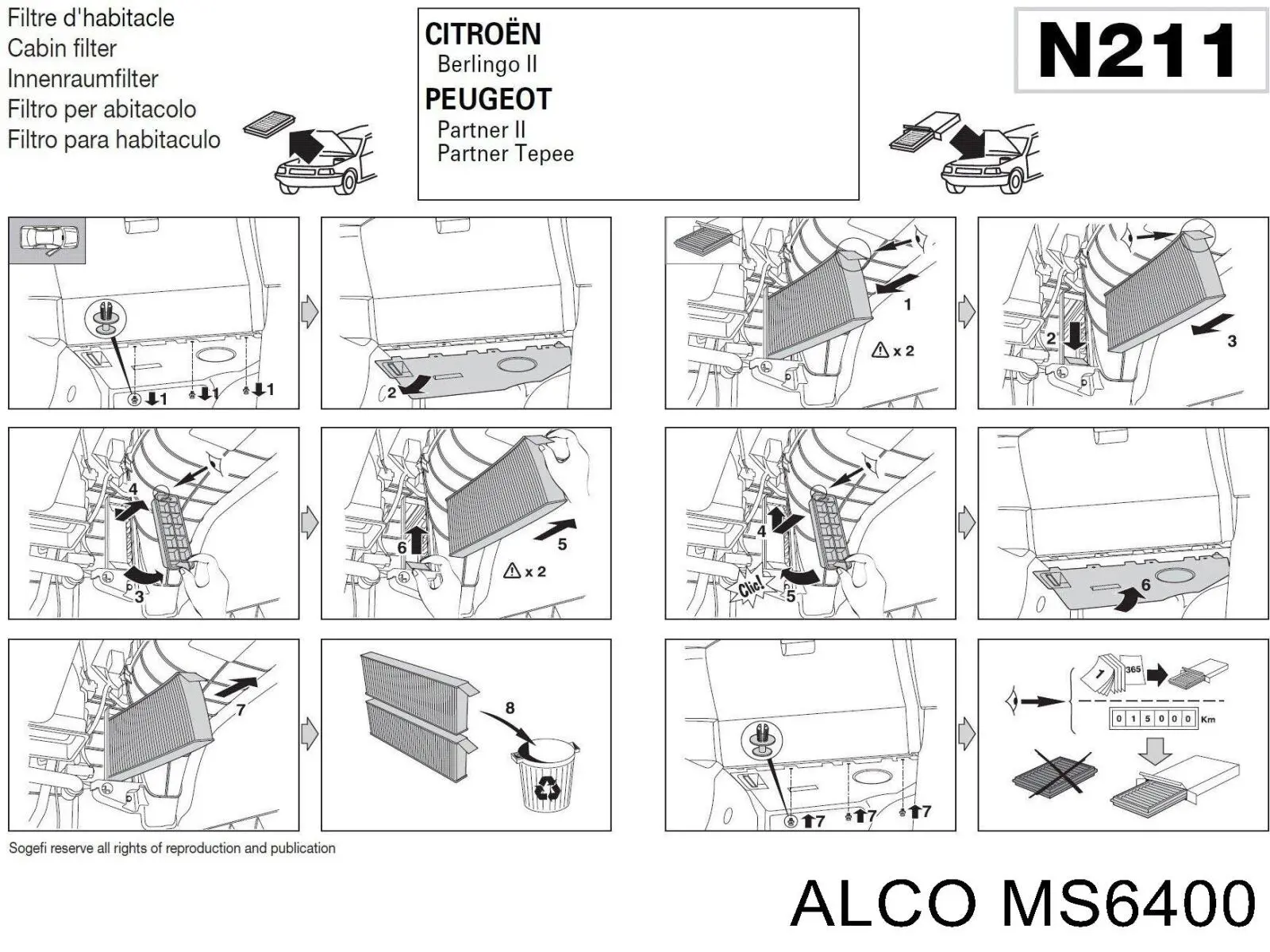 MS6400 Alco фільтр салону
