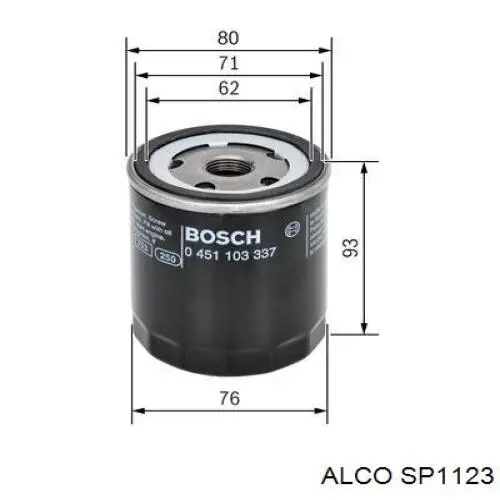 SP1123 Alco фільтр масляний