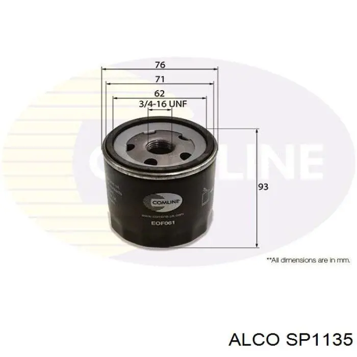 SP1135 Alco фільтр масляний