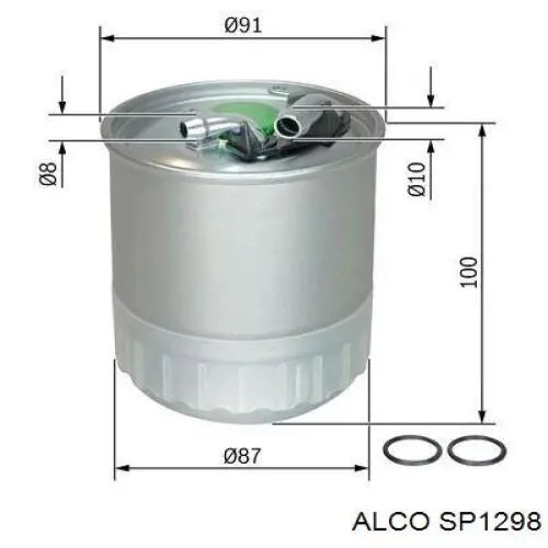 Фільтр тонкого очищення палива Alco SP1298 ціна, від 22.57 USD