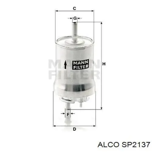 Фільтр тонкого очищення палива Alco SP2137 ціна, від 7.94 USD