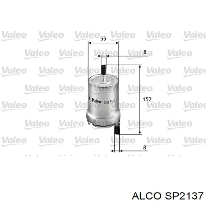 Фільтр тонкого очищення палива Alco SP2137 ціна, від 7.94 USD