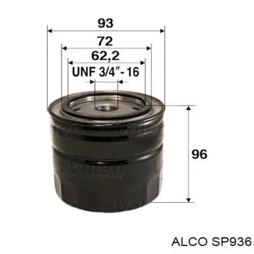 SP936 Alco фільтр масляний