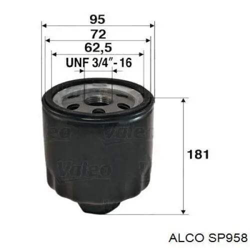 Масляний фільтр двигуна Alco SP958 ціна, від 10.99 USD