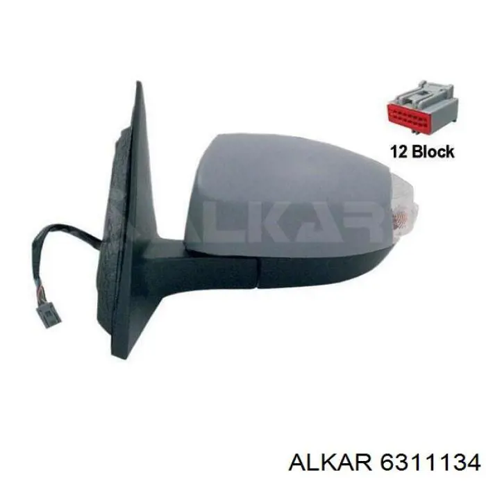 Купити 6311134 Alkar Накладка/кришка дзеркала заднього виду, ліва
