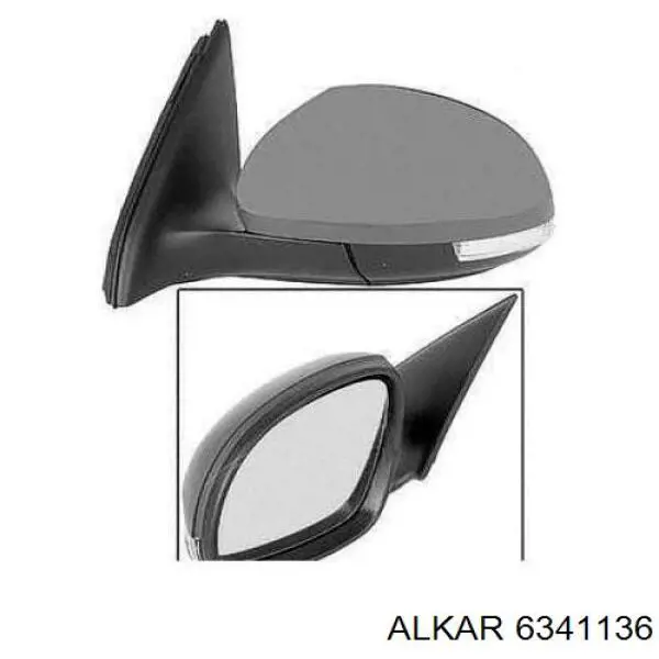 Купити 6341136 Alkar Накладка/кришка дзеркала заднього виду, ліва