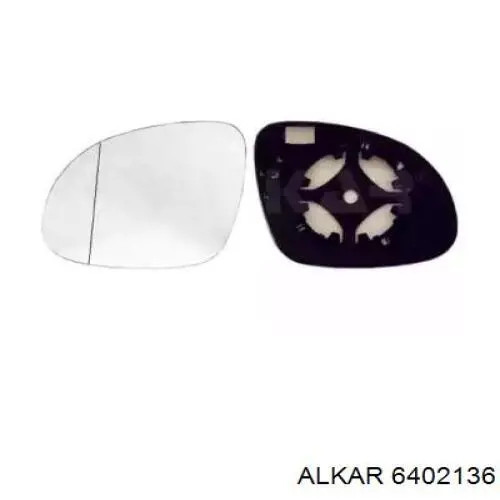 Дзеркальний елемент дзеркала заднього виду, правого Alkar 6402136