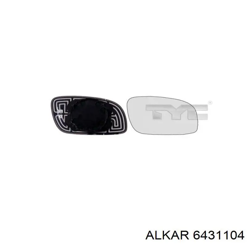 Скло дзеркала заднього виду, лівого Alkar 6431104 ціна, від 8.29 USD