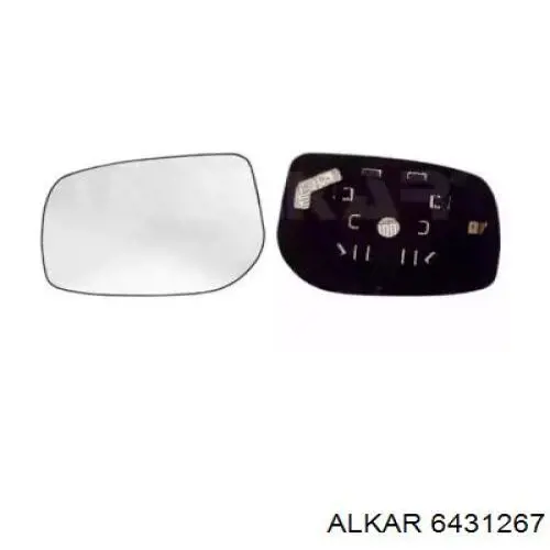 Купити 6431267 Alkar Дзеркальний елемент дзеркала заднього виду, лівого