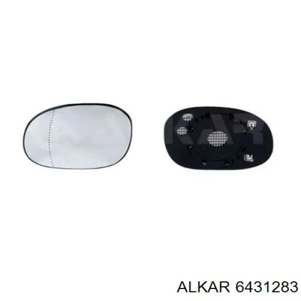 6431283 Alkar дзеркальний елемент дзеркала заднього виду, лівого