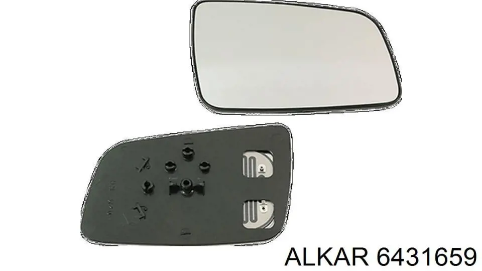 Скло дзеркала заднього виду, лівого Alkar 6431659 ціна, від 22.20 USD