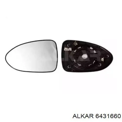 6431660 Alkar дзеркальний елемент дзеркала заднього виду, лівого