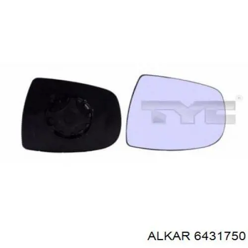 Скло дзеркала заднього виду, лівого Alkar 6431750