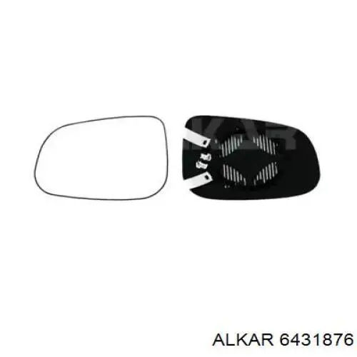 Купити 6431876 Alkar Дзеркальний елемент дзеркала заднього виду, лівого