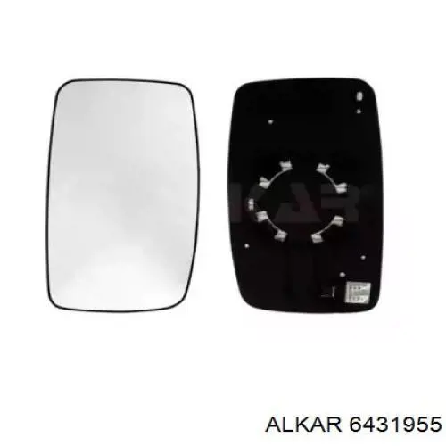 Скло дзеркала заднього виду, лівого Alkar 6431955