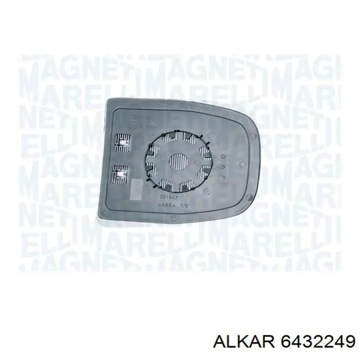Зеркальный элемент зеркала заднего вида ALKAR 6432249