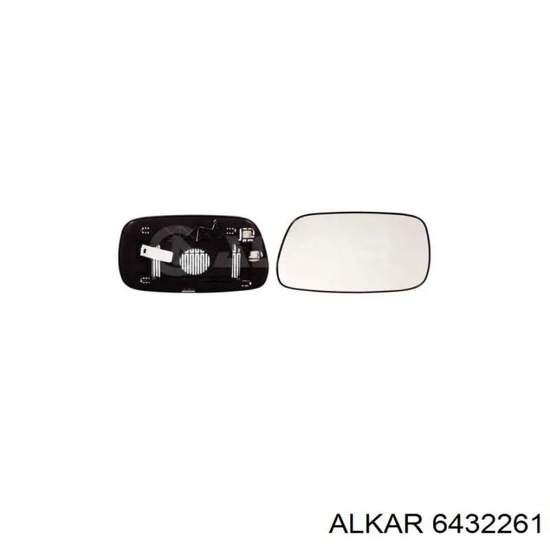 6432261 Alkar дзеркальний елемент дзеркала заднього виду, правого
