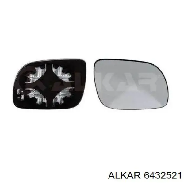 Дзеркальний елемент дзеркала заднього виду, правого Alkar 6432521