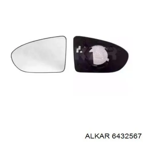 6432567 Alkar дзеркальний елемент дзеркала заднього виду, правого