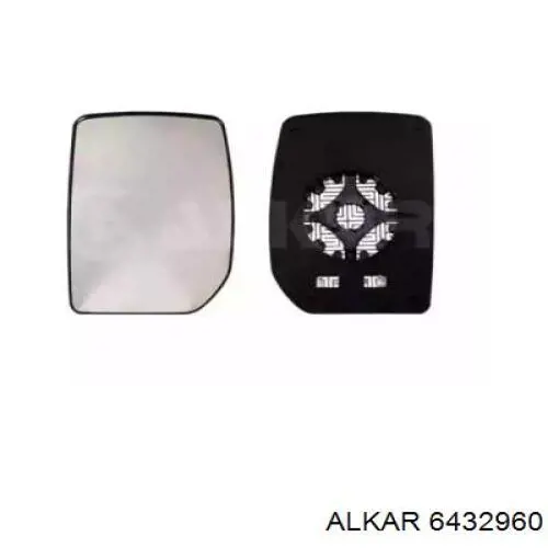 6432960 Alkar дзеркальний елемент дзеркала заднього виду, правого