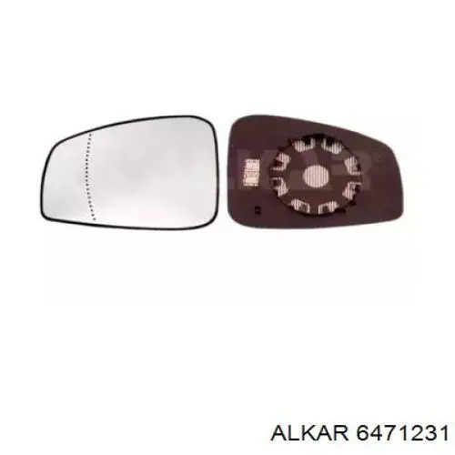Купити 6471231 Alkar Дзеркальний елемент дзеркала заднього виду, лівого